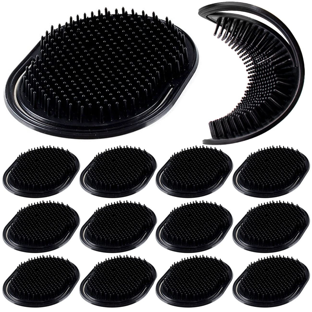 6Pcs shampoo pocket comb massage hair comb pocket palm brush comb portable hair comb beard comb creative scalp brush pocket combs for men and pets (6PA)