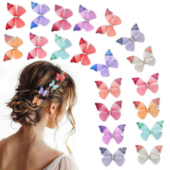 20Pcs Glitter Hair Clips for Kids - Moving Fairy Accessories for Women, Girls Colorful Hair Clips 90s (Brown)