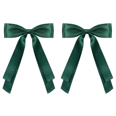 Royal Blue Large Hair Bows Alligator Clip 5.5" Solid Satin Polyester Ribbon Ponytail Hair Barrettes with Long Tail Wedding Dress Decor Accessories for Women Toddler Teen Girls