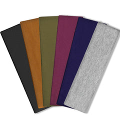 IVARYSS Workout Headbands for Women Non Slip, Premium Stretchy Soft Fabric Head Bands for Women's Hair, Wear for Yoga, Running, Sport, 6 Pack, Black White Grey