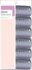 Diane 2-Inch Magnetic Hair Rollers, Secure Hold for Curls and Volume, Ideal for Styling with Pins, Picks, or Clips, Easy to Clean and Maintain, Grey, 12 Count