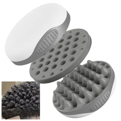 Silicone Twist Curl Hair Brush for Afro Waves, Detachable Two-Sided Wave Tool With Big and Small Holes for Men, Women, Short Hair, Black, 1 Pcs