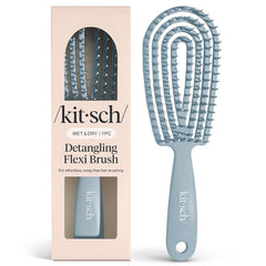 Kitsch Detangler Brush – Flexible Curly Hair Brush for Women, Men & Kids | Detangling Hairbrush with Bendable Frame and Ultra-Smooth Bristles for Wet or Dry Strands - Terracotta
