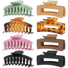 laxizar Claw Clip Hair Clip 8 Pack 4.3 Ihch Rectangular Hair Clips for Women Girls Large Hair Jaw Clips Hair Clamps