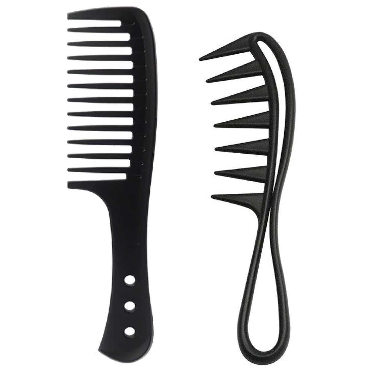2 Pcs Wide Tooth Comb, Large Tooth Curl Comb Shark Teeth Hair Hairstyle Tool for Curly Wet Wavy Thick Hair Wigs Barber Salon, Women Men