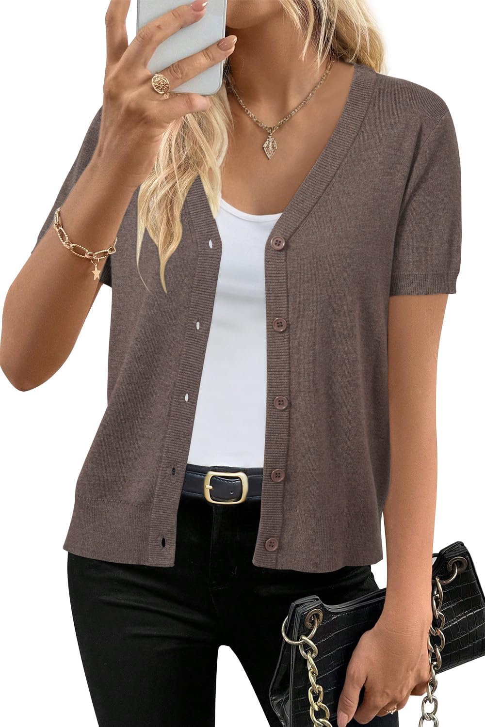 Arach&Cloz Women's Wool Blend Business Casual Cardigan Sweaters 2025