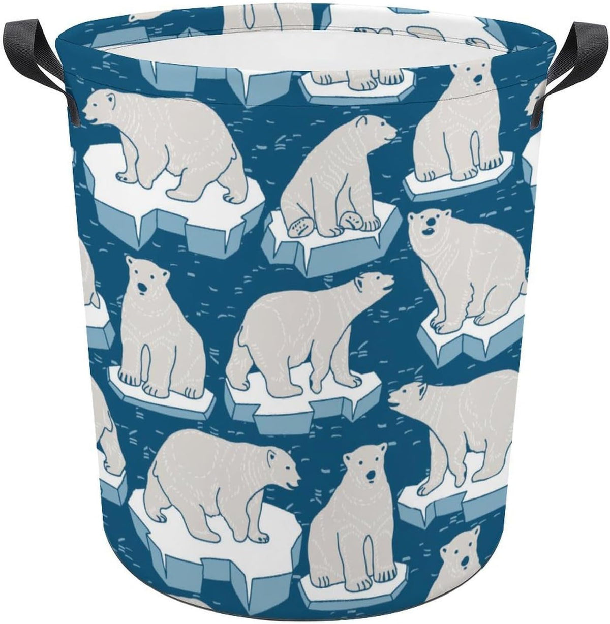 Cute Arctic Animal Laundry Hamper Polar Bear Penguin Hampers for Laundry Dirty Clothes Basket Organizer Room Decor