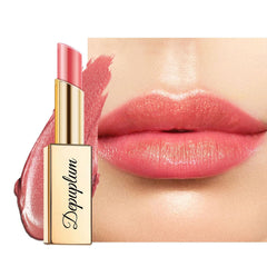 Gold Lipsticks for Women Metallic Lipstick Long Lasting Non Stick Cup Lip Gloss, Shimmer Lightweight Hydrating Full Coverage Lip Color,DP111 Ponyo