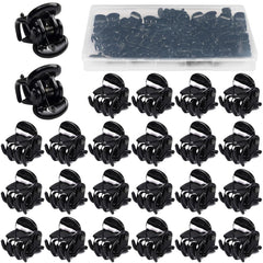 JANYUN 48Pcs Mini Hair Claw Clips, Black Brown Small Hair Clips for Girls Women Fine Hair Plastic Multifunction Clamp Clips Hair Accessories Gifts