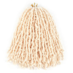 GUOHUI Super Light Butterfly Locs Crochet Hair 12 Inch 6 Packs Pre-Looped Soft Distressed Faux Locs Braids for Women Kids (12 Inch,1B#)