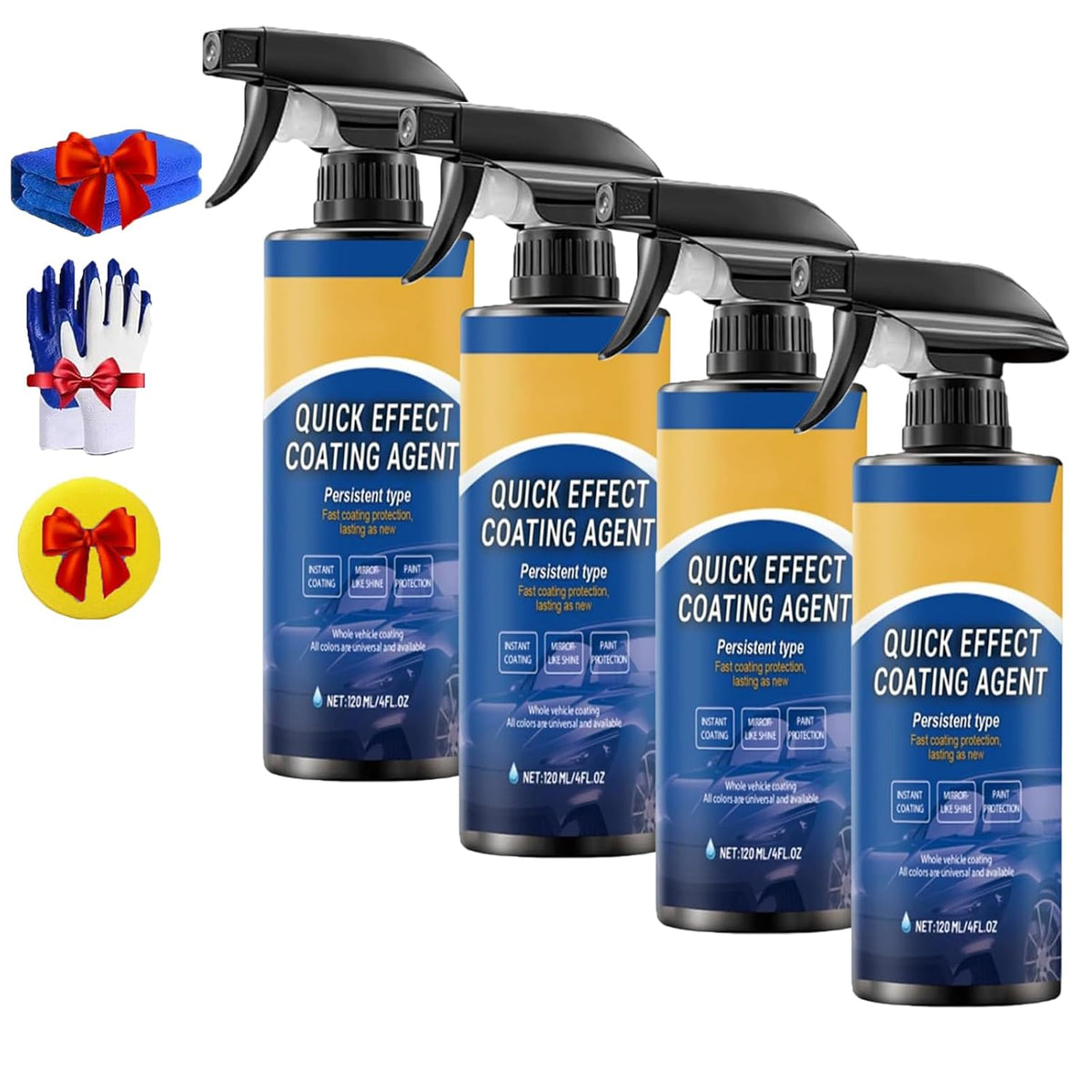 2026 New Upgraded Car Coating Spray for Shine & Protection, Advanced Quick Effect Coating Agent Spray, 3 in 1 Automotive Ceramic High Gloss Restorer-Long Lasting Protection Waterless Wash Polish (2Pc)