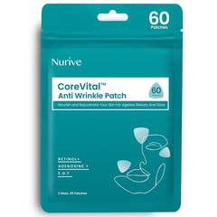 Advanced Wrinkle Patches 60ct Smile Line, Frown Line Wrinkle Patches for Facial Korean Skin Care Face Wrinkle Tape Invisible Overnight with Retinol & Collagen (Medium (Neck))