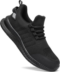 Steel Toe Shoes for Men and Women Comfortable Lightweight Work Safety Shoes Puncture Proof Slip Resistant Indestructible Sneakers Construction Work Utility