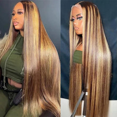 30 Inch 13x6 Lace Front Wigs Human Hair 200 Density Straight HD Lace Front Wigs Pre Plucked Straight Glueless Human Hair 13x6 HD Frontal Human Hair Wig for Women