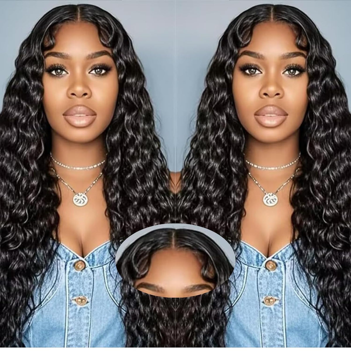 NVL Hair Straight Human Hair Wig, 13x4 Lace Front Wig for Women, Pre-Plucked with Baby Hair, Glueless, 200% Density, Natural Color, 22 Inch
