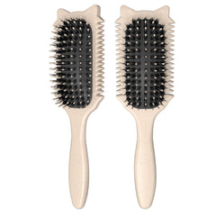 Curl Defining Brush, Curly Hair Brush for Curls Waves & Coils, Define, Volumize, Detangle Women Girls Curls, Reduce Hair Pulling Frizz, Fun Cat-Head Design, Pink, 1PCS