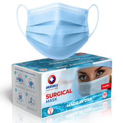 Amerishield ASTM Level 2, Made in The USA, Disposable Face Mask, FSA/HSA Eligible, 4 Layer, Breathable & Comfortable for Allergy and Sun Protection, 50 Pack