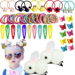 YANRONG Ponytail Holders and Scrunchies For Girls and Women, Traceless Elastic Ropes and Rubber Bands For Hair, Baby and Kids (2155PCS) Mix