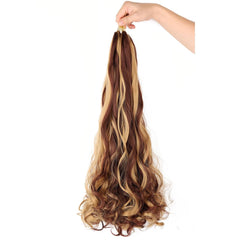 French Curl Braiding Hair,24 Inch Loose Wavy Braiding Hair Pre stretched 8 Pack Bouncy Curly Hair Extensions 75g/Pack French Curls Synthetic Hair Extensions T30