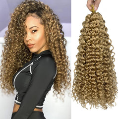ENBEAUTIFUL 18 Inch 8 Packs Curly Crochet Hair For Black Women Gogo Curl Crochet Hair Beach Curl Water Wave Deep Wavy Braids Hair Extensions(18inch, 8packs, 1b)