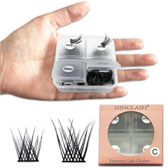 Lash Clusters Manga Eyelash Clusters Wispy Spiky Cluster Eyelash Natural Look Extensions Individual 144pcs 8-16mm Fairy Lashes Volume Anime Lash Clusters Cosplay Lashes DIY at Home