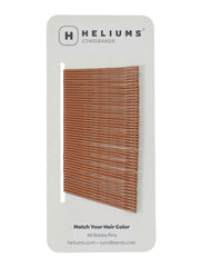 Heliums Bobby Pins - Darkest Brown - 2 Inch Wavy Hair Pins, Color Matched for Dark Brown Hair, 48 Count