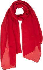 Women Lightweight Chiffon Scarf Breathable Solid Color Long Fashion Scarves Sun-proof Shawls Wrap