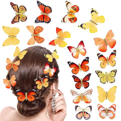 18Pcs Rhinestone Butterfly Hair Clips for Teens Women, Y2K Glitter Hair Jaw Clips, Cute Headwear Gifts for Wedding and Back to School