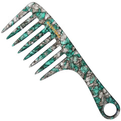 D1 | Wide Tooth Handle comb for Curly Hair| Elevates, Preserves Curl, Eliminates frizz, Acetate comb(White Purple)
