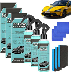 Plastic Clarify For Cars, 120ML Waterless Spray Wax, Detailer For Car Interiors & Exteriors, Plastic Rubber Leather Restorer For Cars (1Set)