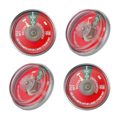 2PCS 100 Psi Water Fire Extinguisher Gauge for Stainless Steel Water Fire Extinguishers, Fits Amerex, Ansul, Badger, 1/8" NPT Thread, Stainless Steel Body, Clear Dial
