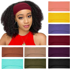 RITOPER Wide Headbands for Women Non Slip, Workout Yoga Running Womens Headband Boho Hair Bands for Women's Hair, Thick Sweat Head Bands Solid Head Wraps Bandana