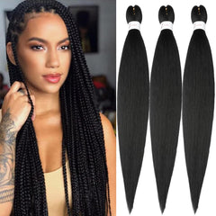 Braiding Hair Pre Stretched 26inch 3 Packs White Braiding hair Extensions Synthetic Crochet Braids, Hot Water Setting Professional Soft Yaki Texture. (26inch(3Packs),White#)