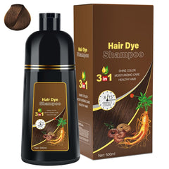 IIIMEIDU Hair Dye Shampoo for Gray Hair Coverage, 3 in 1 Natural Black Dye for Women Men, 500ml