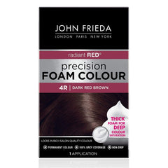 John Frieda Precision Foam Colour, Medium Natural Brown 5N, Full-coverage Hair Color Kit, Anti-Fade Gray Coverage, Deep Color Saturation Hair Dye, 1 Application