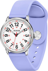 Nurse Watch for Nurse Medical Professionals Students Women Men, 50M Waterproof 12/24 Hour Military Time Luminous Easy Read Dial, Second Hand Watch for Nursing