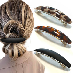 Large Hair Barrette Matte 4 Inch No Slip Not Easy to Break French Hair Clips for Women Thick to Thin Hair, 3 Pack