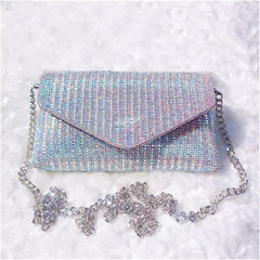 Evening Bag Rhinestone Purse Hand Bags For Women Handbags Chain Silver Purse Party Bags