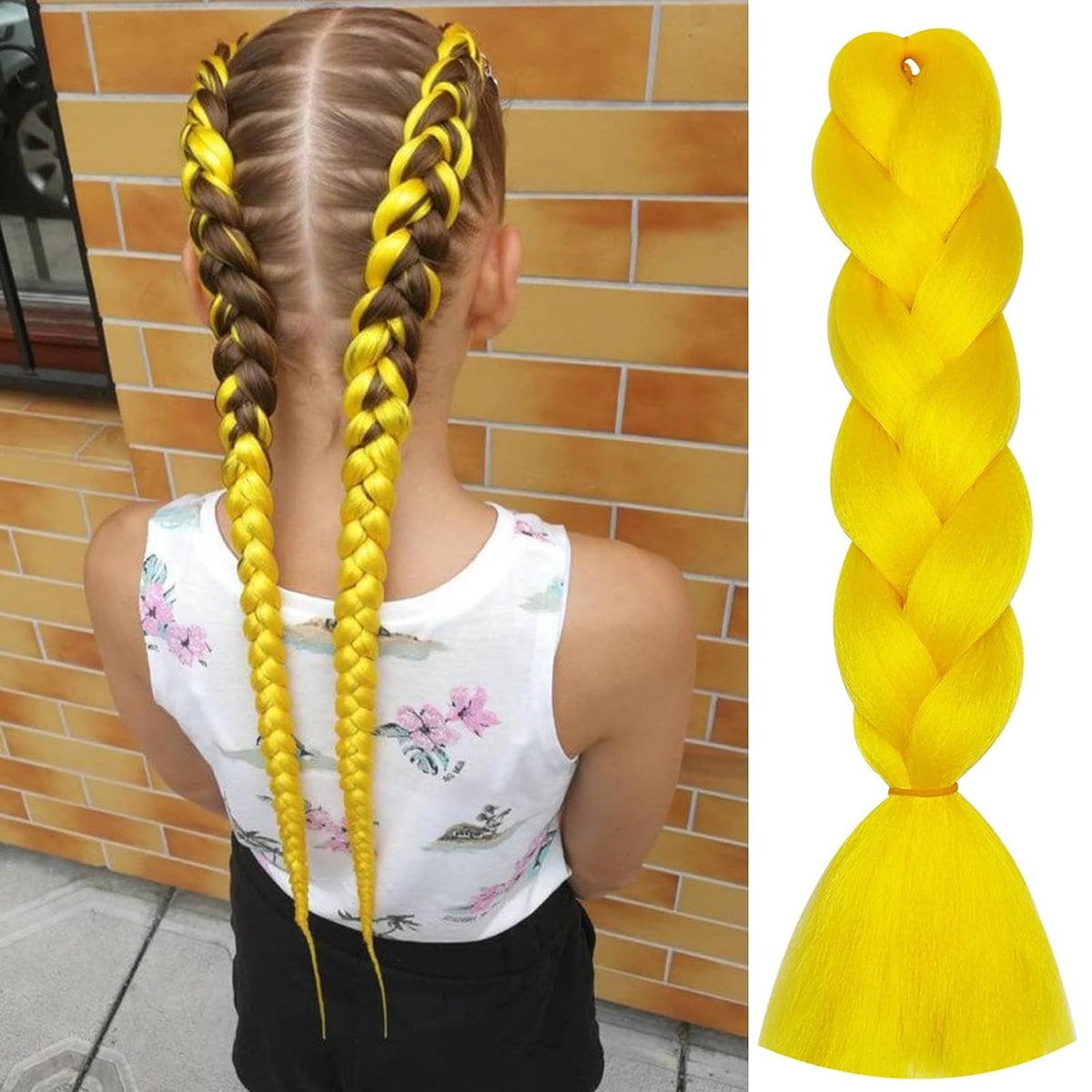 Herina Red Braiding Hair Fake Braids In Hair Extensions One pack Red Hair Extensions High Temperature Jumbo Braiding Hair For Women(1pc/pack)