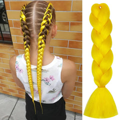 Herina Red Braiding Hair Fake Braids In Hair Extensions One pack Red Hair Extensions High Temperature Jumbo Braiding Hair For Women(1pc/pack)