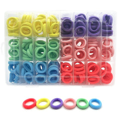 288 Pcs Toddler Hair Ties, Soft Seamless Cotton Hair Ties, Multicolor Small Hair Bands for Little Girls and Kids, Elastic Hair Accessories Ponytail Holders (24 Colors)