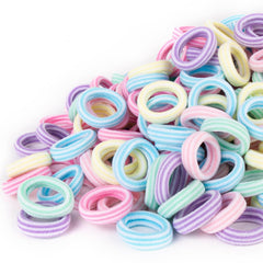 300PCS Blonde Girls Hair Ties, Seamless Toddler Hair Bands No Damage, Cotton Small Hair Ponytail Holders and Mini Kids Elastic Holders No Crease, Blond (Diameter 0.97 Inch) by NSpring