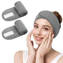 Spa Facial Headband for Women – Soft Terry Cloth with Adjustable Hook and Loop, Comfortable & Secure Fit for Skincare, Makeup, Face Washing