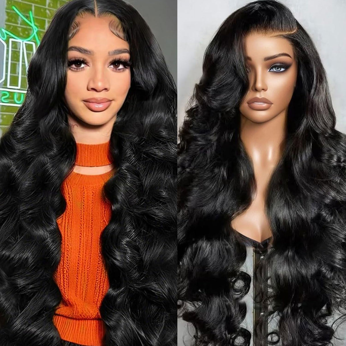 26 Inch 13x6 Lace Front Wigs Human Hair 200 Density Tangle-Free Body Wave Lace Frontal Wigs Human Hair Pre Plucked Real Human Hair Lace Front Wigs for Women Natural Color