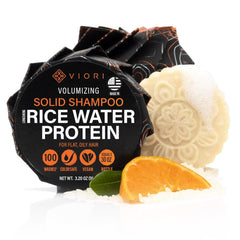Viori Hidden Waterfall Shampoo Bar - Made with Rice Water for Hair Growth - Handcrafted Sulfate Free Shampoo