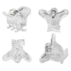 BokWin 24 Pcs Mini Claw Hair Clips,10mm/0.39 Inch Plastic Hair Claw Clips,Clear Hair Clamp for Girls Women and Kids