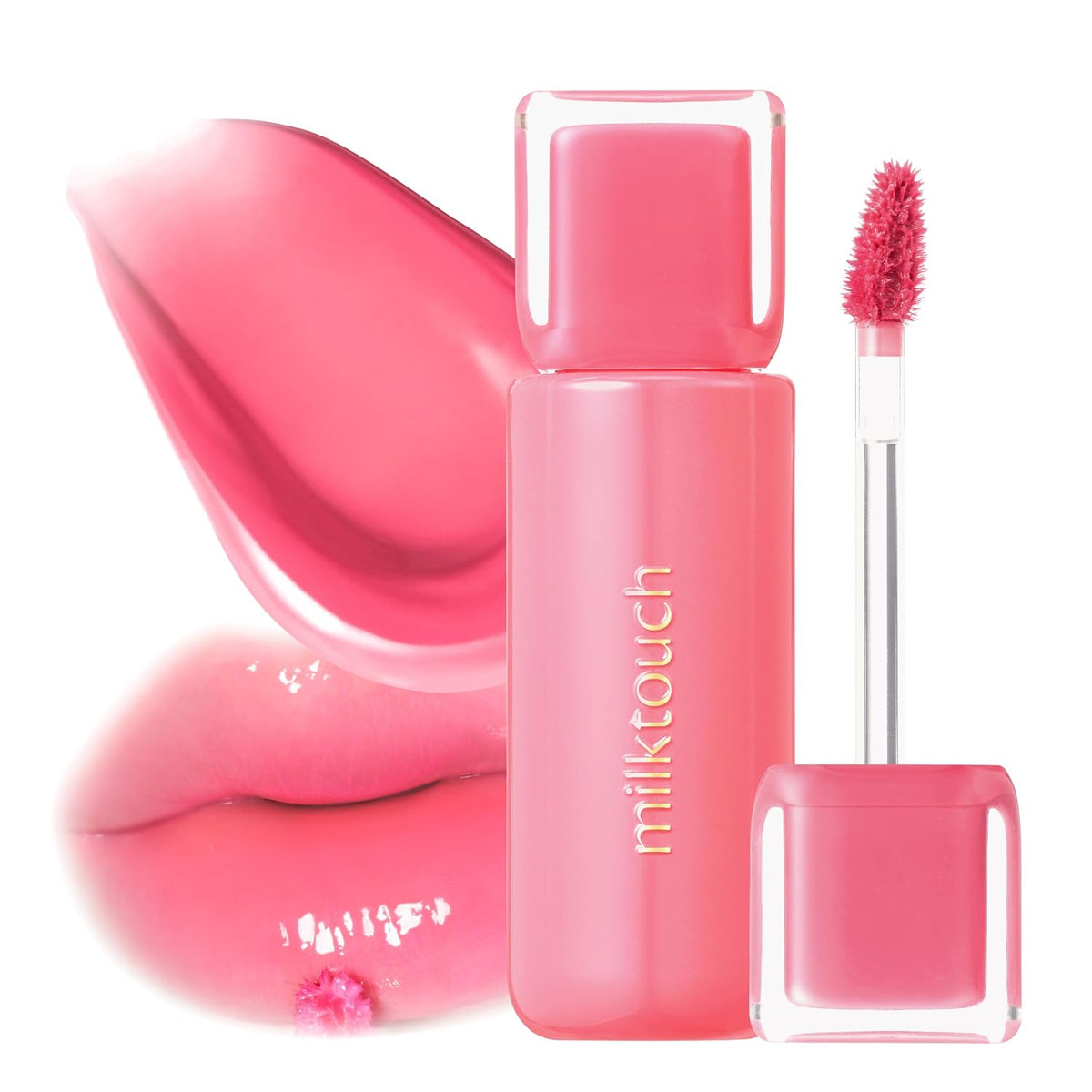MILKTOUCH Jelly Fit Lip Tint with Cooling Plumping Effect and Water-Based Non-Sticky Texture | Long Lasting Korean Beauty Lipstain Tinted Gloss Oil Brown K Makeup (1, 1)