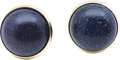Opal earrings VanThai Le - 12MM Stone Round Color Stud Earrings Jewelry Tiger Eye Blue Pink Green Women Men 2