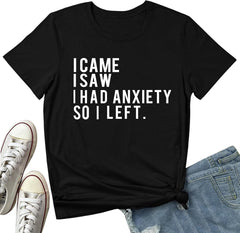 BLACKMYTH Women Cute Tees I Came Graphic T Shirts