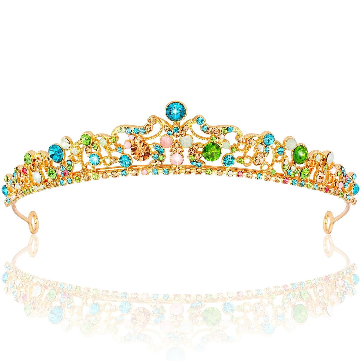 TOBATOBA Silver Tiara Silver Crown for Women Girls Crystal Princess Tiara Wedding Tiaras for Bride, Quinceanera Crown 15 años quinceañeras for Birthday Bridal Prom Pageant
